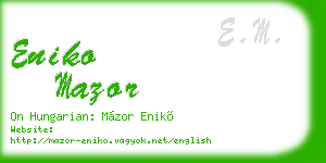 eniko mazor business card